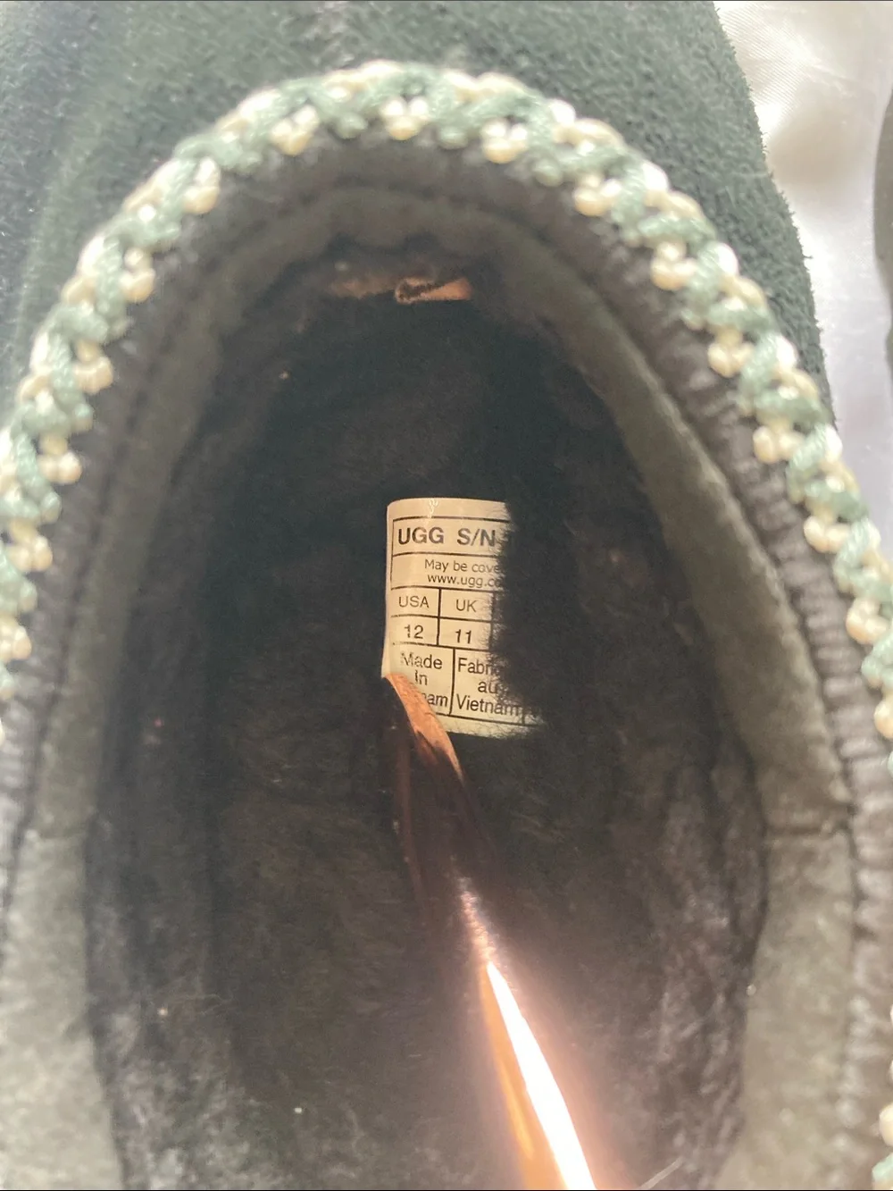 UGG braided opening decorative